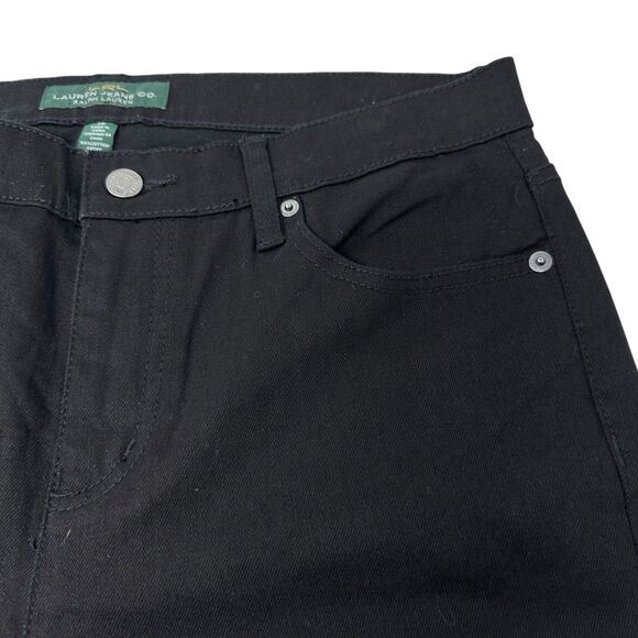 LRL Ralph Lauren Jeans Co Black Classic Straight Leg Denim Women Jeans Size 10 - Picture 5 of 9